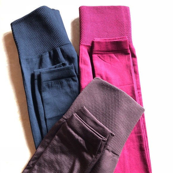 Burgundy Thick Band Leggings NWOT - Picture 6 of 8